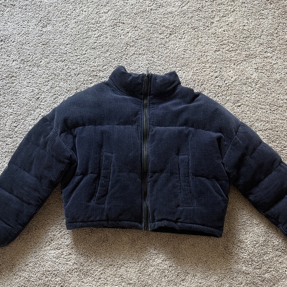 Kendall & Kylie Navy Puffer Jacket